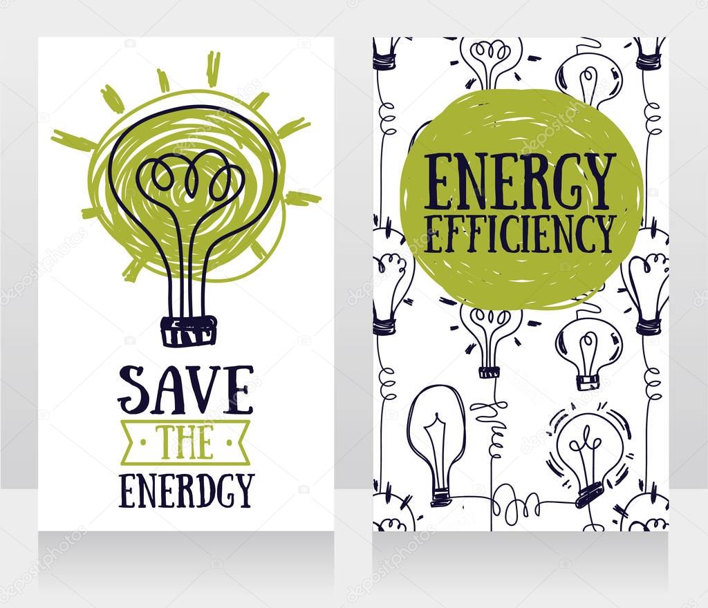 two banners for energy efficiency