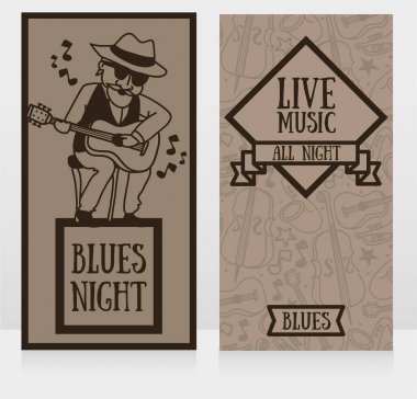 Canlı müzik gece için afiş şablon