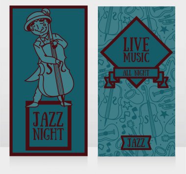 Canlı müzik gece için afiş şablon