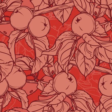 elma ağacının dalları ile Seamless Modeli