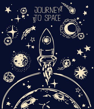 uzay yolculuğu için poster