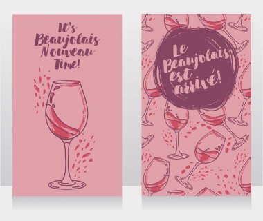 Beaujolais Nouveau için iki afiş