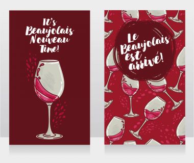 Beaujolais Nouveau için iki afiş
