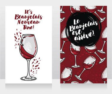 Beaujolais Nouveau için iki afiş