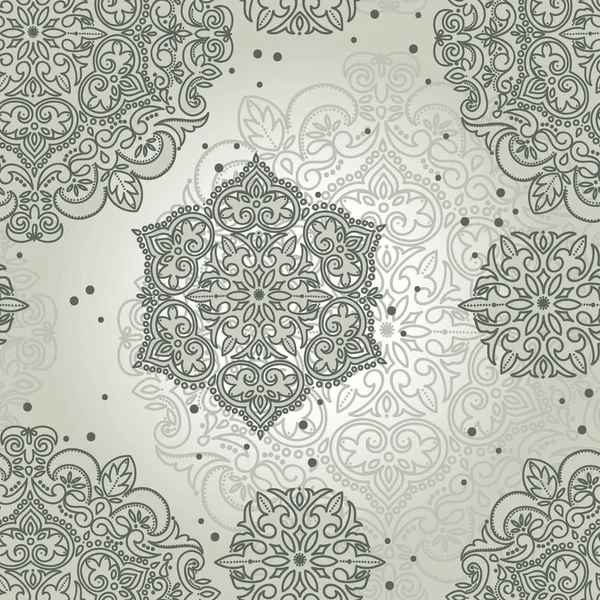 Hermoso patrón sin costura con adornos de roseta — Archivo Imágenes Vectoriales