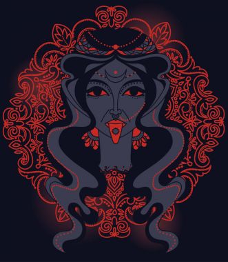 Hint Tanrıça Kali portresi