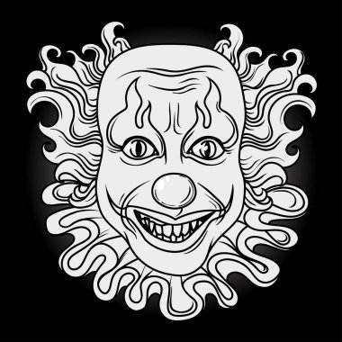 Cadılar Bayramı için şeytani palyaço