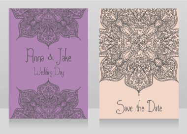 Çingene tarzı düğün ile güzel dantel süs için iki afiş