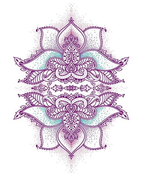 Royal Magiska Prydnad Stiliserade Lotusblommor Orienten Stil Vektorillustration — Stock vektor