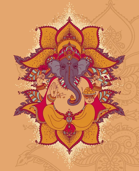 Ganesha Királyi Dísz Lehet Használni Mint Kártya Ganesh Chaturthi Ünneplés — Stock Vector