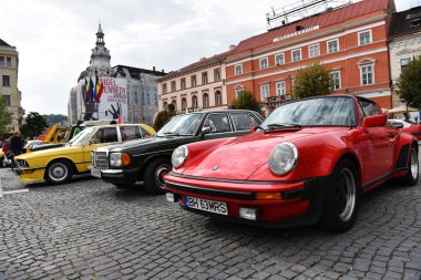 Vintage araba geçit töreni