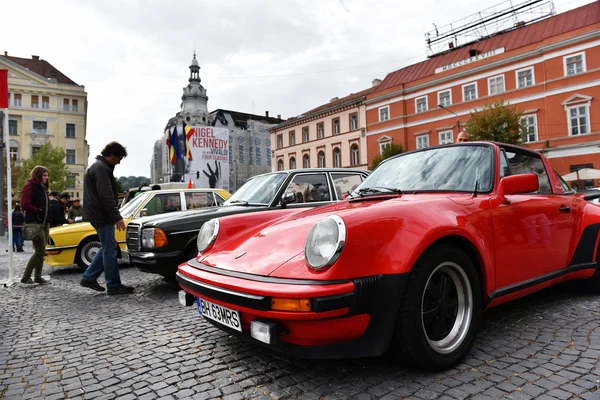 Kırmızı Porsche vintage araba — Stok fotoğraf