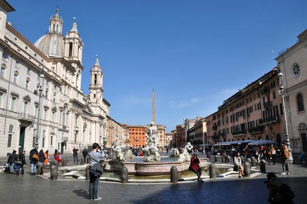 Plac Piazza navona. Rzym, Włochy — Zdjęcie stockowe