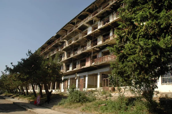 Bombardment building ruins in Nagorno Karabakh — Stock Photo, Image