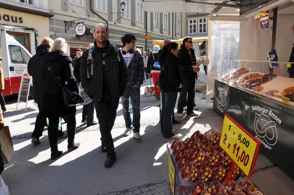 Salzburg Jarmark Bożonarodzeniowy — Zdjęcie stockowe