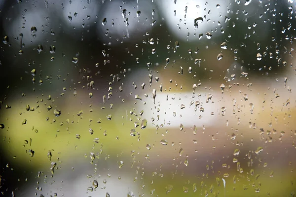 Σταγόνα βροχής στο παράθυρο — Φωτογραφία Αρχείου