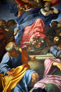 Cerasi Şapeli 'ndeki Caravaggio ve Carracci resimleri. Basilica of 