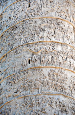 Traianus sütunu, Trajan'ın sütun ayrıntılarını. Roma, İtalya
