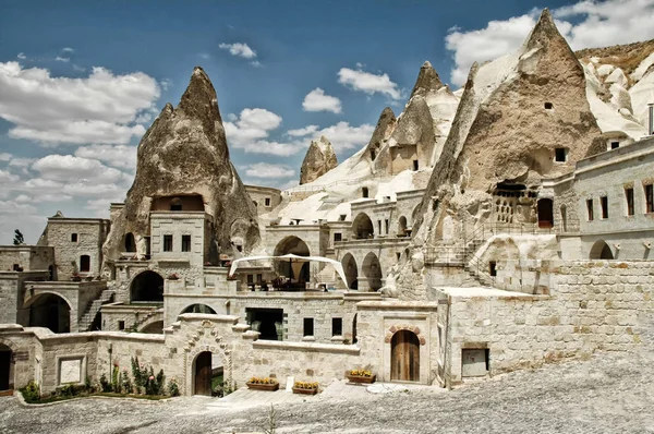 Friluftsmuseum i Goreme, Cappadocia, Turkiet. Gamla grottor — Stockfoto