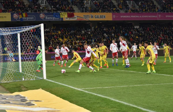 Spiel Rumänien gegen Dänemark in der WM-Qualifikation — Stockfoto