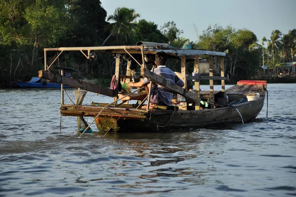 Shack home, house in Mekong delta, Vietnam — Stock Photo, Image