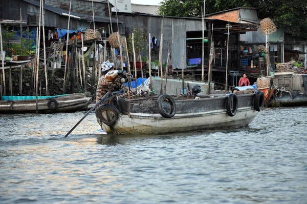 Kulübe, ev Mekong Delta, Vietnam — Stok fotoğraf