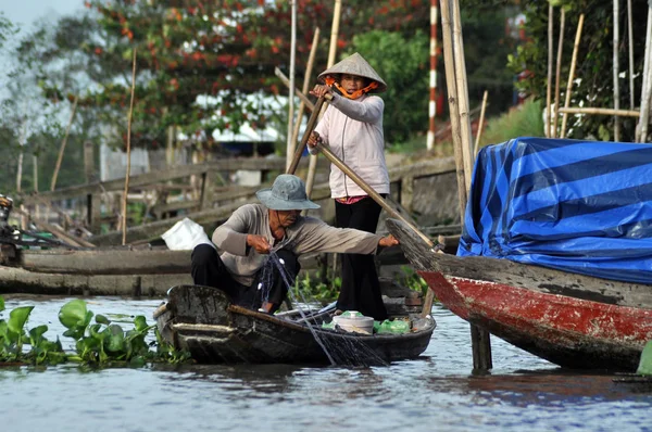 Shack home, house in Mekong delta, Vietnam — Stock Photo, Image