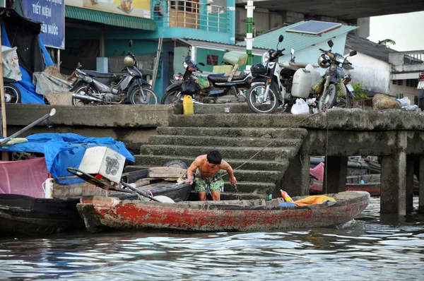 Shack home, house in Mekong delta, Vietnam — Stock Photo, Image