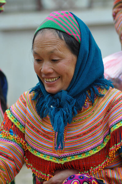 Hmong minority people in traditional dress. Sa Pa, Northern Vietnam