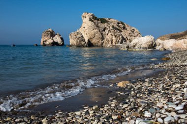Aphrodite's Rock beach. Petra tou Romiou, Kıbrıs