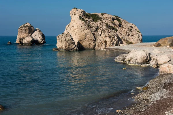 Plaża skały Afrodyty. Petra tou Romiou, Cypr — Zdjęcie stockowe