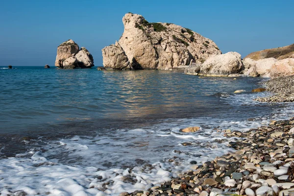 Plaża skały Afrodyty. Petra tou Romiou, Cypr — Zdjęcie stockowe