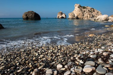 Aphrodite's Rock beach. Petra tou Romiou, Kıbrıs