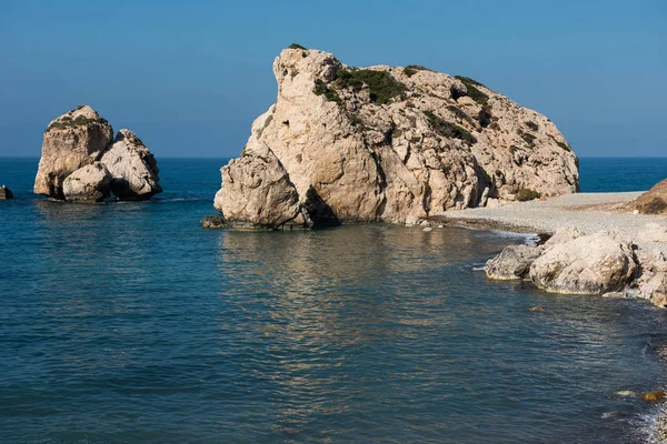 Plaża skały Afrodyty. Petra tou Romiou, Cypr — Zdjęcie stockowe