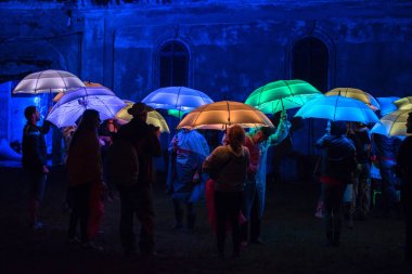 Renkli şemsiyeler tarafından LED lambalar gece ışıklı