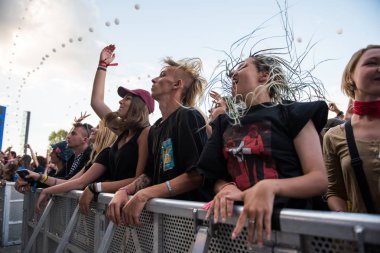 Canlı konser zevk insanlar tezahürat kalabalık 