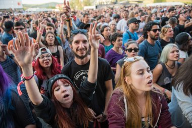 Canlı konser zevk insanlar tezahürat kalabalık 