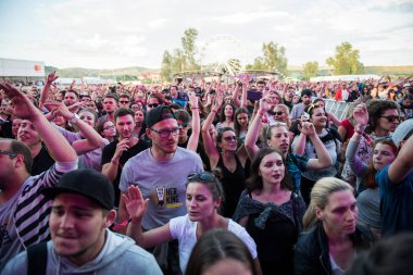Canlı konser zevk insanlar tezahürat kalabalık 