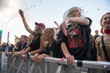 Canlı konser zevk insanlar tezahürat kalabalık 