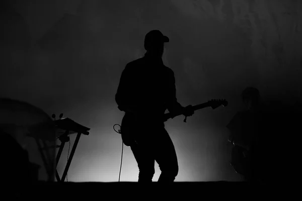 Live concert. Artist on the stage — Stock Photo, Image