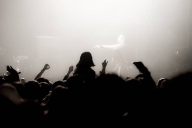 Parti kalabalık bir konserde