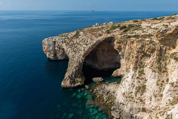 Blue grotto barlang Máltán — Stock Fotó