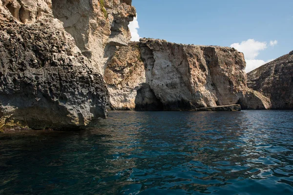 Błękitna Grota z łódką. Malta — Zdjęcie stockowe