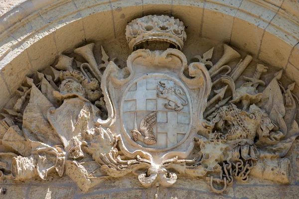 Carved stone hatchment — Stock Photo, Image