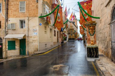 Valletta sokaklarında bir dini bayram sırasında