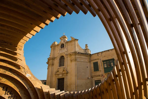 Vår Fru av segrar kyrkan i Valletta — Stockfoto