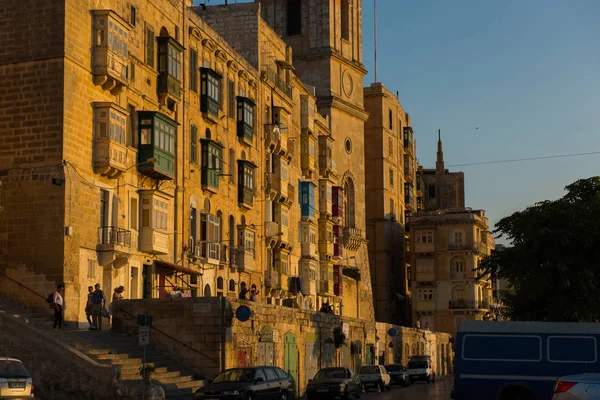 Sunset in Valletta, Malta — Stock Photo, Image