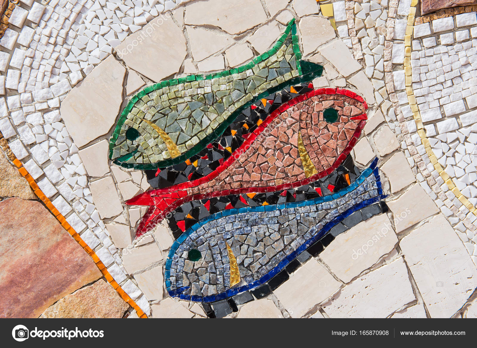 Religious christian mosaics in Ta Pinu, Malta Stock Editorial Photo