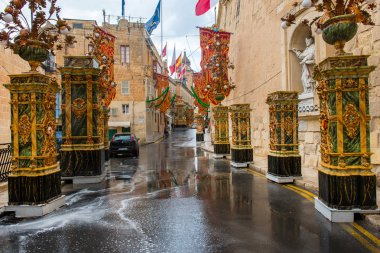 Valletta sokaklarında bir dini bayram sırasında