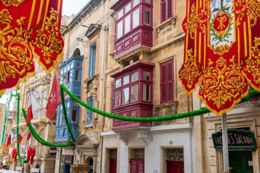 Valletta sokaklarında bir dini bayram sırasında
